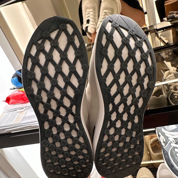 Chanel White and Gray Sneakers - Picture 2 of 2